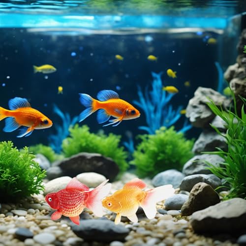 Image of Toyvian Realistic Figurines Set of 2 Simulation Fish Models Aquarium Decoration Miniature Fish Tank Ornaments Lightweight and Durable 1.96X1.77X0.78 Inch
