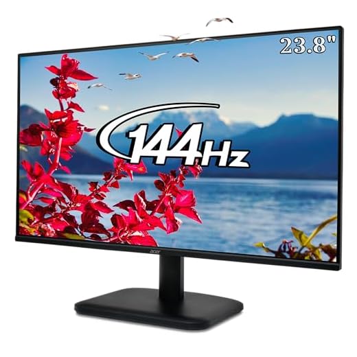 Acer EK240Y P6 P6 23.8 Inch IPS Full HD Backlit LED Monitor I 144Hz Refresh Rate, 1MS VRB Response Time, AMD FreeSync I 1 x VGA 1 x HDMI with Inbox HDMI Cable I Zero Frame Design I Eye Care I Black