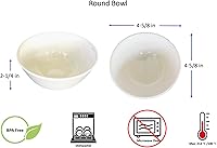 Vista 2 de Melamina Redondo Sopa Tazones de Arroz Set, 4.4 in (de) diámetro. X 2.5 in H (10 onzas), Blanco roto (24, 4.0 in (de) diámetro. X 2.5 in H