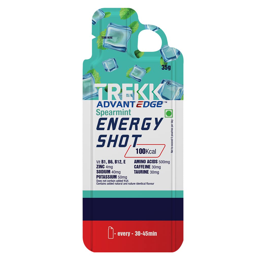 TREKK Spearmint Energy Gel Shot 35gPack of 10 GelsInstant Energy