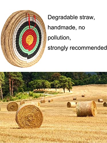 Auvim Archery Targets Straw Solid Hand-Made Archery Target For Recurve Bow Compound Bow Or Longbow 20 Inches Traditional Bow Arrow Target For Kids Youth Adult Archery Hunting Backyard Practice #TOP4