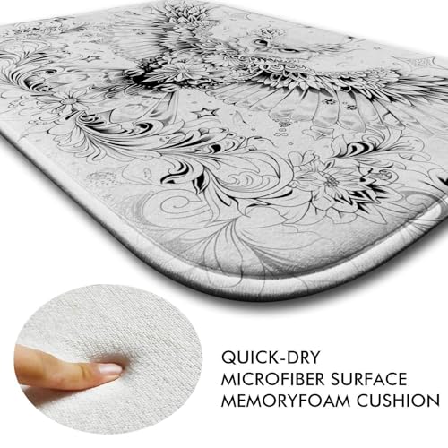 Tapis de bain hibou 780 en mousse à mémoire de forme ultra absorbant design moderne L