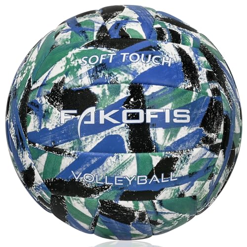 FAKOFIS Volleyball Official Size 5, Indoor Outdoor Soft Volleyballs for Kids Youth Adult Elder Play Games (Best Gift for)