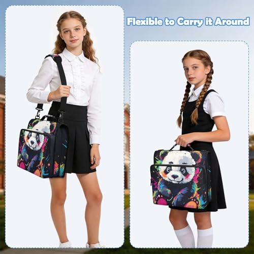 Classeur panda pour l'école et le travail avec compartiment ordinateur portable - 7