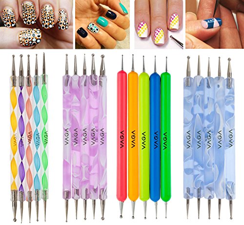 20 Nail Art Dotting/Marbling Tools/Dotters Set