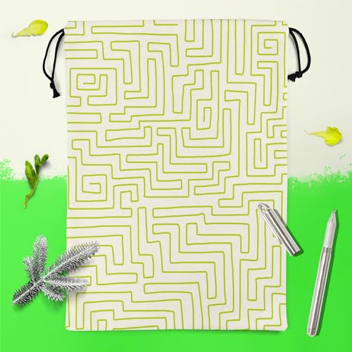 Image of ArtzFolio Labyrinth Art | Reusable Sack Bag | Bag for Gym, Storage, Vegetable & Travel