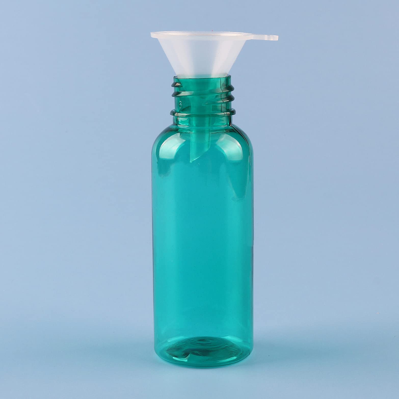 50 Stück Leer 50ml Grün Plastik PET Sprühflasche Reise Zerstäuber mit Schwarz Sprühkopf, Klein Feinen Nebel Parfümzerstäuber Reiseflaschen mit 4x Trichter