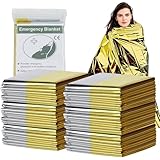 Teouuas 6 Pièces Couverture de Survie, Or, Argent Réutilisable...