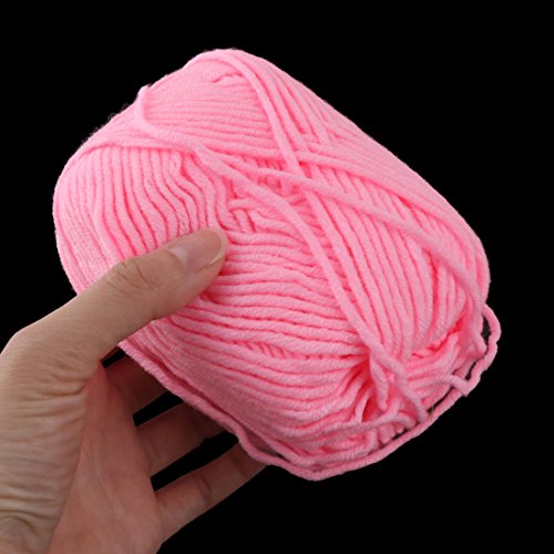 Sourcingmap Festival Gift Handmade Scarf Sweater Hat Knitting Yarn String 100g 2pcs Pink - Image 3