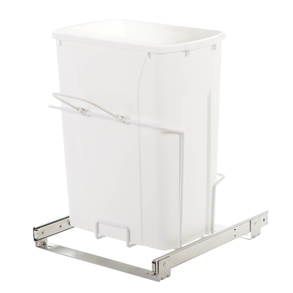 Knape & Vogt SBM15-1-35WH Pull Out Trash Can