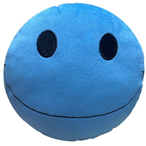 Image of PYBHMYTR Verity Smiley Face Pillow, Shocked Face Angry Face Smiling Face Pillow,Blue Smiley