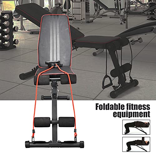 Halterbank, multifunctionele inklapbare gewichthefkruk, hellingskruk, fitnesskruk kan 150 kg dragen, geschikt voor fitness, gewichtheffen, training, bodybuilding, kantoor, thuis, thuis - Image 8
