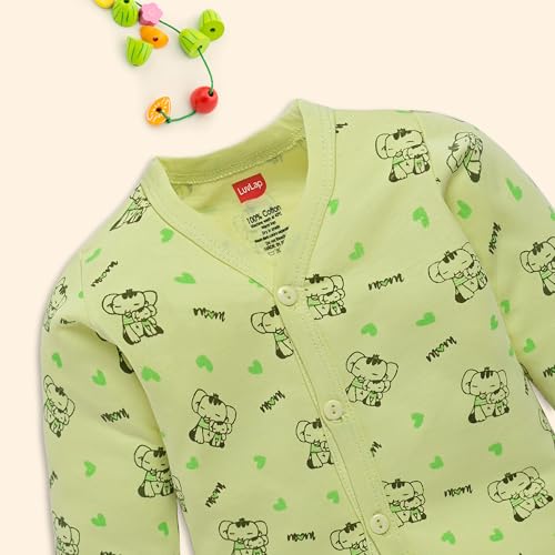 Image of LuvLap Baby Boys & Girls Full Sleeve100% Cotton Jhabla & Pyjama Sets Pack of 2