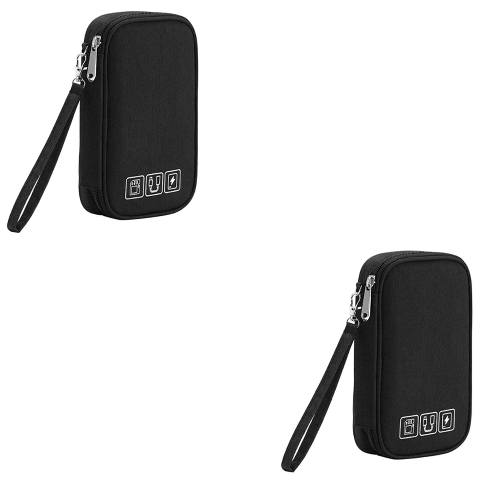 Jnchdghwa 2X Electronic Organizer, Travel Cable Organizer Bag Pouch Portable Electronic Phone Storage Multifunction Case