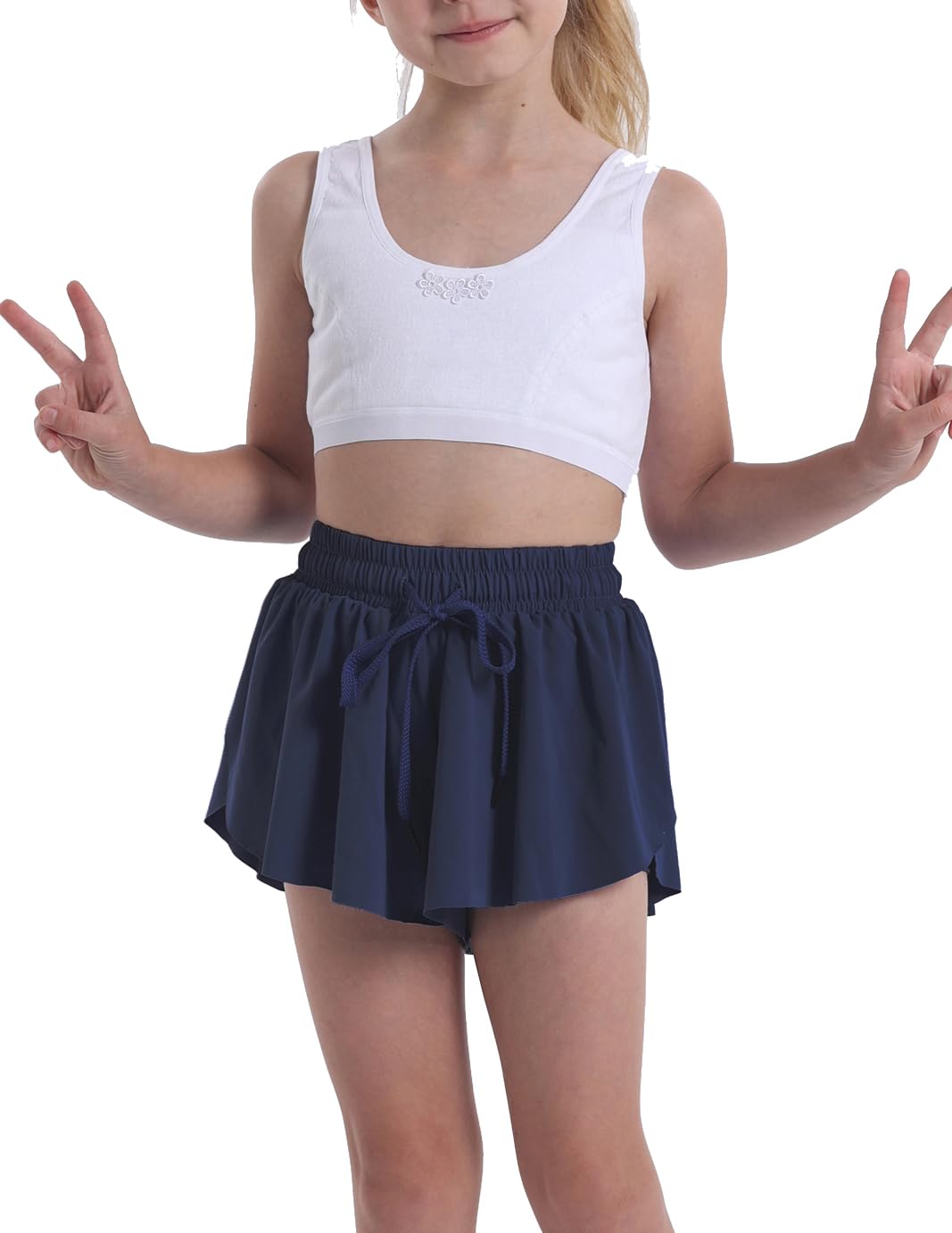 Paquete de 3 faldas cortas de mariposa para niñas, tenis, animadoras, atléticas, preppy, correr, deportes, para adolescentes y niñas