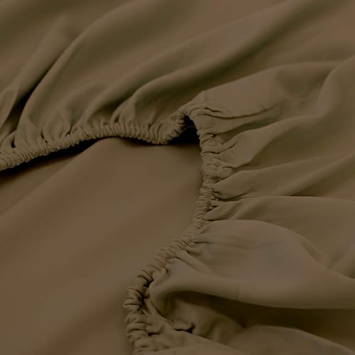 Miniatura 10 de Sábana bajera ajustable de 600 hilos, 100 % viscosa de bambú doble, extra larga, tamaño XL, color verde azulado