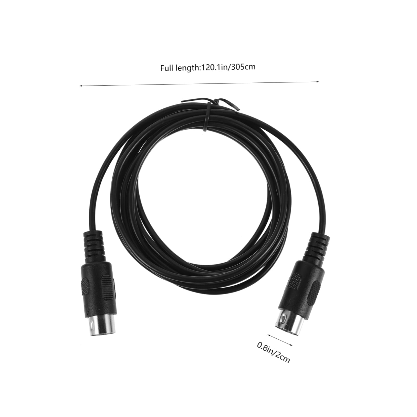 CIMAXIC 5-pin Male to Male Cable 3m Long Keyboard Connecting Cable Audio Extension