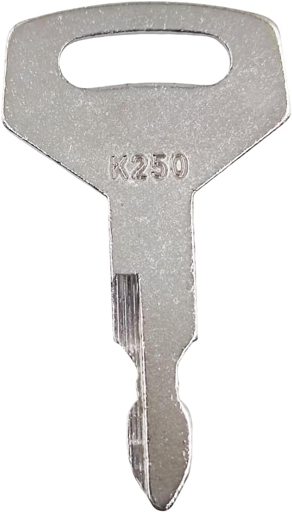 3Pcs K250 Heavy Equipment Ignition Keys 2420WL2420 Compatible with Kobelco New Holland Case Yutani Excavators Kawasaki Loader