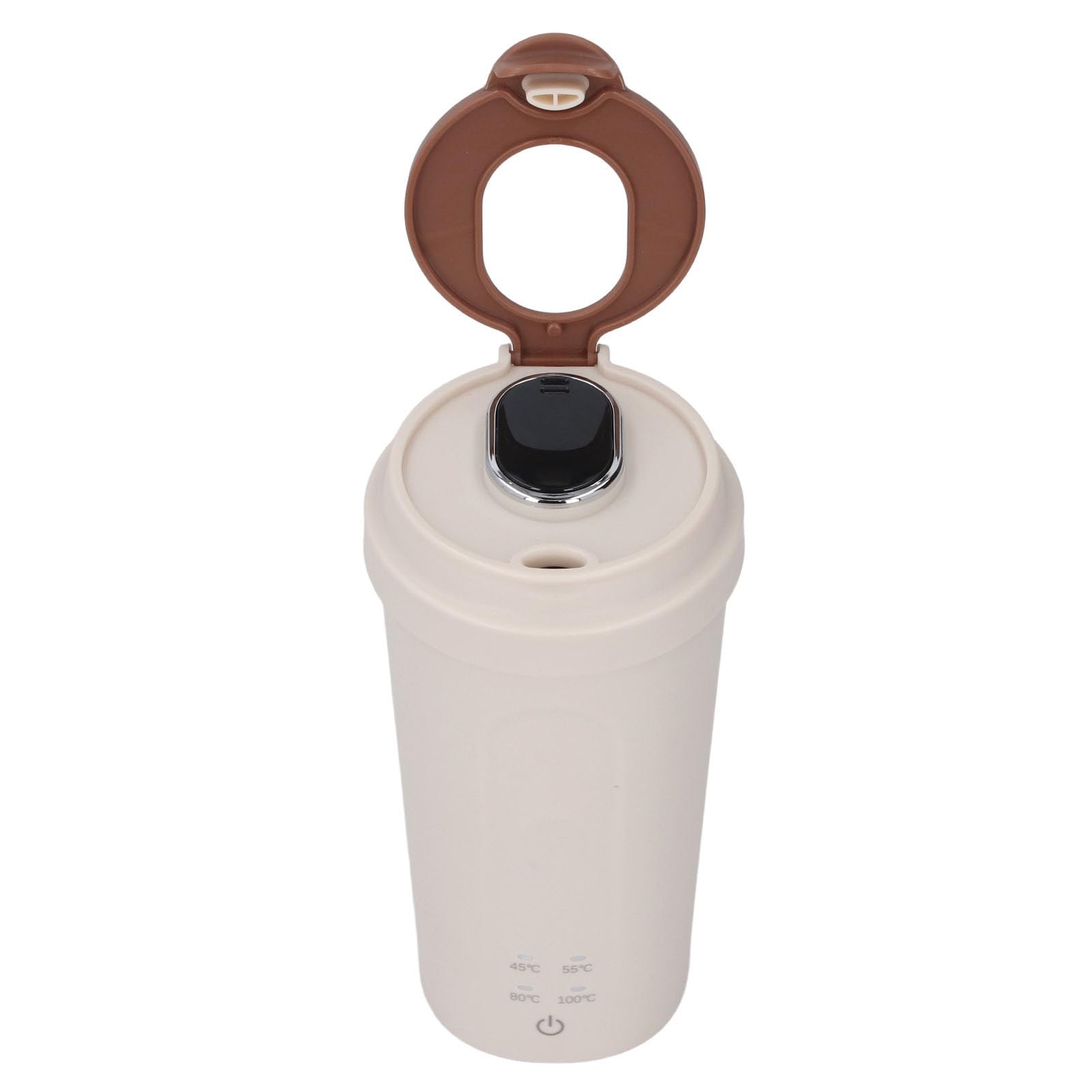 Cryfokt Bollitore Elettrico Portatile, Mini Biberon Isolato da 500 Ml per la Preparazione Rapida degli Alimenti per Bambini per i Viaggiatori, Acciaio Inossidabile