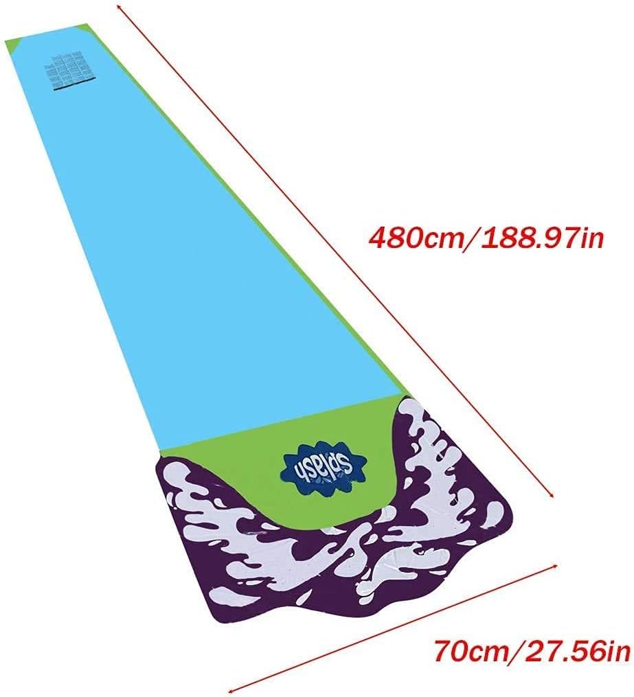 Inflatable Water Slides for Kids Backyard-16FT Lawn Water slip and slide for Adults, Build In Splash Sprinklers, Slippery Racer, Summer Outdoor Water Toys Waterslide, Kids slide Mat M Boogie for Pool : Toys & Games