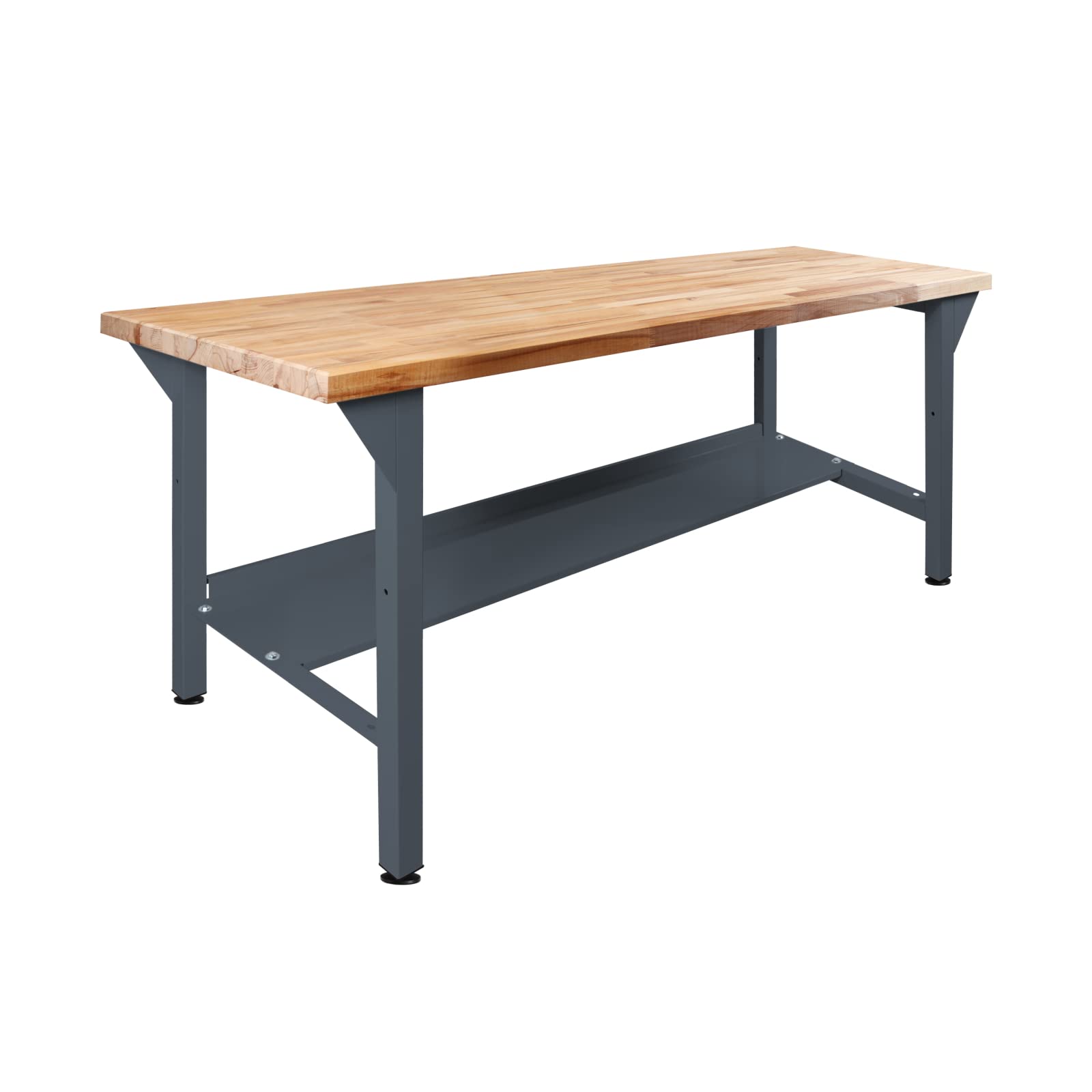 ADB Werkbank Werktisch Grundmodell 2 B2000xT750xH850mm RAL7016 Arbeitstisch Montagewerkbank Packtisch für Werkstatt bis 500 kg belastbar hergestellt in der EU