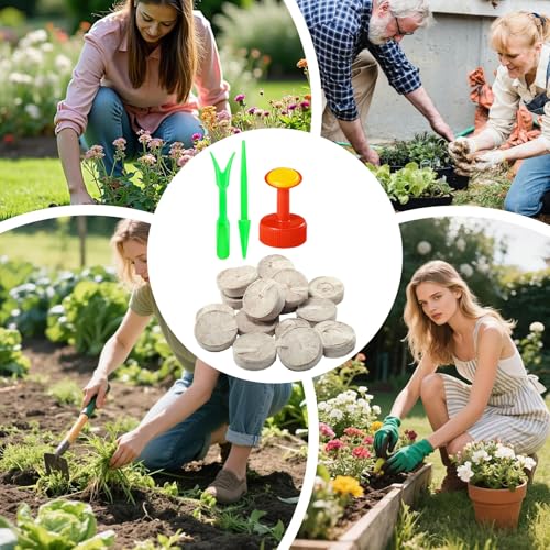 Pastillas de cultivo con plato para evitar el desorden al sembrar verduras en interior 6