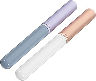 2pcs Mini Lip Brush with Cover for Women Ergo...