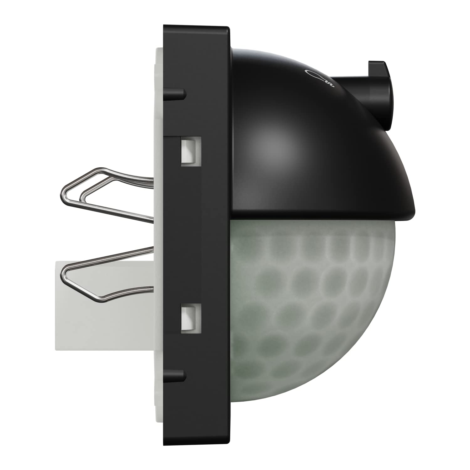 Merten - Módulo de Sensor Argus 180 UP con Interruptor, para Sistema M Detector de Movimiento para Interiores con protección contra Arrastre, 1,1 m, MEG5711-0403, Negro Mate | Con interruptor, detector de movimiento, interior, sistema M, negro mate