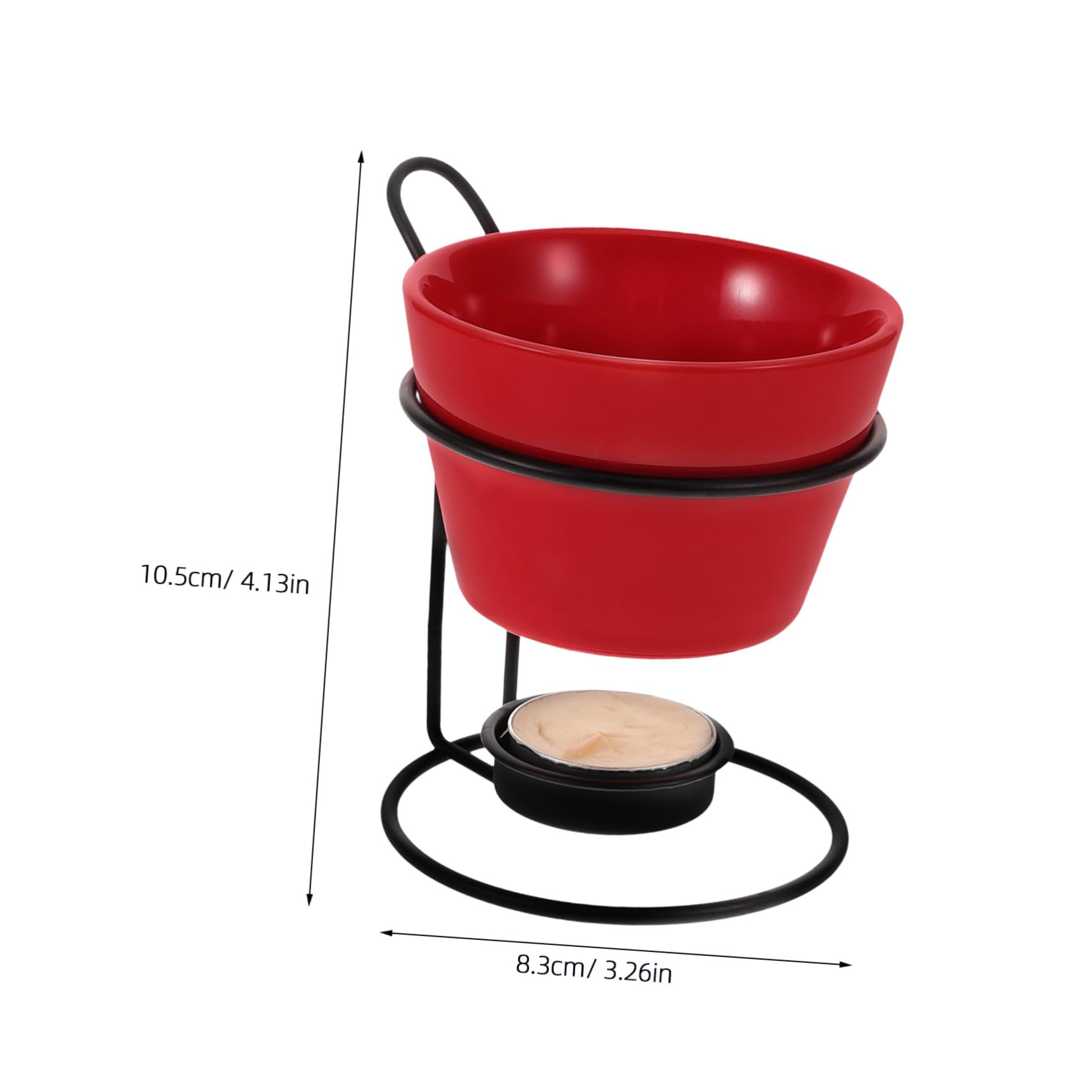 Ciieeo 2sets Ceramic Butter Warmer Cheese Fondue Melting Stove for Quick Chocolate Cheese Melting Removable Pot for Easy Cleaning for Entertaining Everyday Use