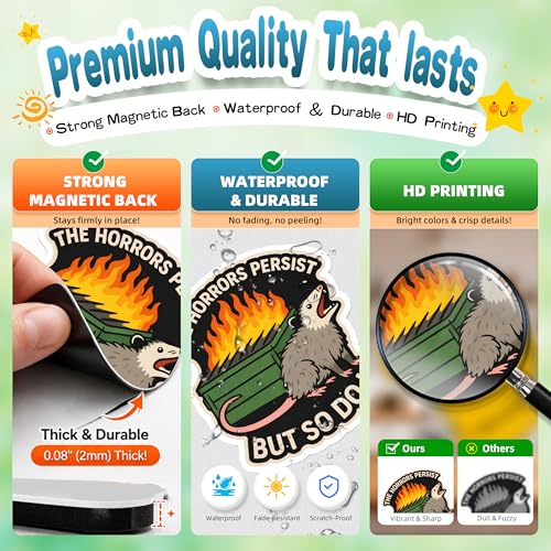 Imán decorativo para refrigerador con diseño de mapache miniatura 4