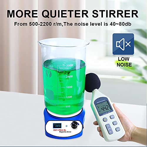 Agitador magnético, pantalla digital, agitador electromagnético, alta velocidad 2200 rpm, capacidad de 5000 ml, tamaño Φ136 mm, ideal para uso en laboratorio