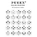 PUEEN Nail Art Stamp Collection Set 25F - NEW Unique Set of 25 Nailart Polish Stamping Manicure Image Plates Accessories Kit (Totaling 150 Images) - New Batch with Display & Storage Case-BH000019