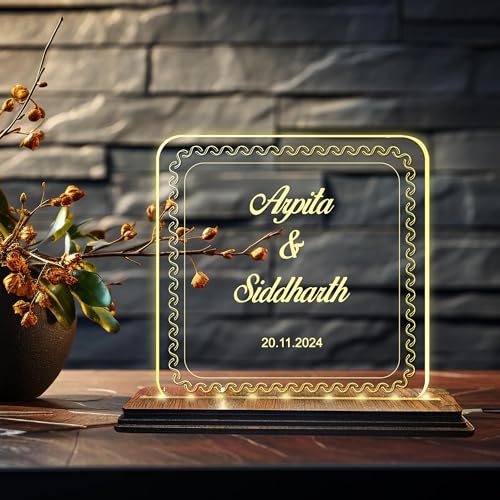 Image of Brown Cloud Personalized Acrylic LED Night Lamp Customized Gift for Men Women Husband Wife Girlfriend Boyfriend Birthday Marriage Anniversary Festivals Decoration(LED USB NL AO 001)(D6)