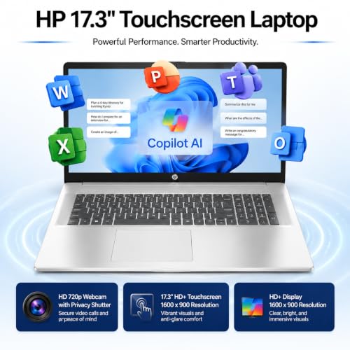 Image of HP 17.3 inch Touchscreen Business Laptop, 64GB RAM, 2TB SSD,AMD Ryzen 5 7430U