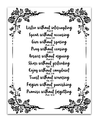 Marriage Rules Bible Quote Wall Art - Bible Quotes for