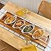 Large Acacia Serving Board with Handles, 36 x 12 Inch Rectangular Charcuterie Platter, Natural Wood Server for Meat, Cheese Board, and Party Appetizers, Extra Long 3ft, Light