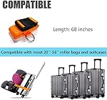 Ceinture de voyage de siège auto à Valise, Bracelet de voyage pour siège auto pour convertir Siège voiture enfant et bagages de cabine à l'aéroport Car strap Transporter,Safe Travel Solution pour le siège de voiture de transport (Orange)