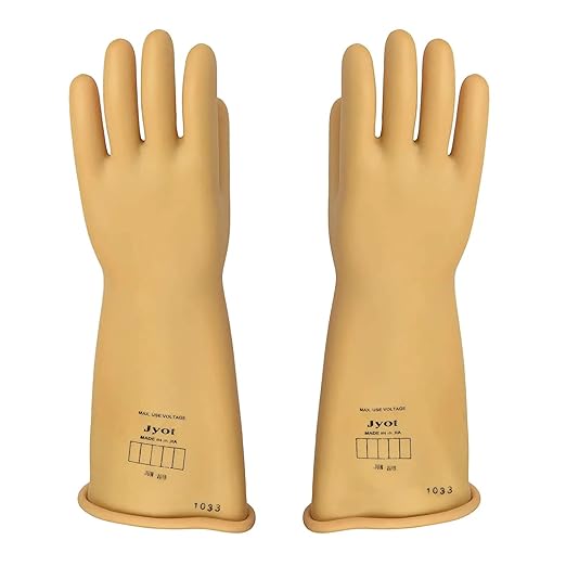 Jyot 33KV Testing and 11KV Working Potetinal Electric gloves Pack of 1 Pair