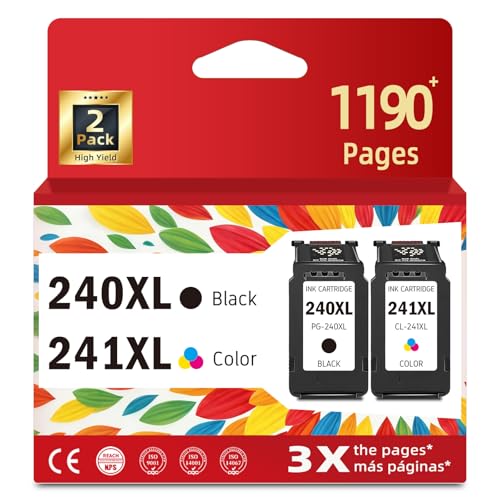 240XL 241XL Ink Cartridges for Canon PG 240 241 XL MG2120 MX372 TS5120