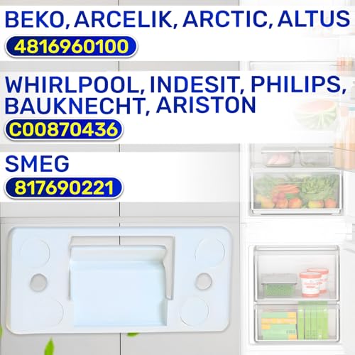 Türschloss für Gefrierschrank 60x28x9 mm mit Originalcode 4816960100 für Beko C00870436 für Whirlpool 817690221 für Smeg Kühl Gefrierkombination - Garantie 10 Jahre - MONTERAL