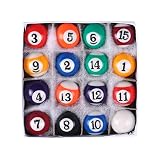 GUOQING 25/32/38mm Snooker Bälle Cue Bälle Full Set Kinder Billard Tafel Kugeln Set Harz Kleine Pool Cue Bälle Billiard Training Ball (Color : 38 MM)