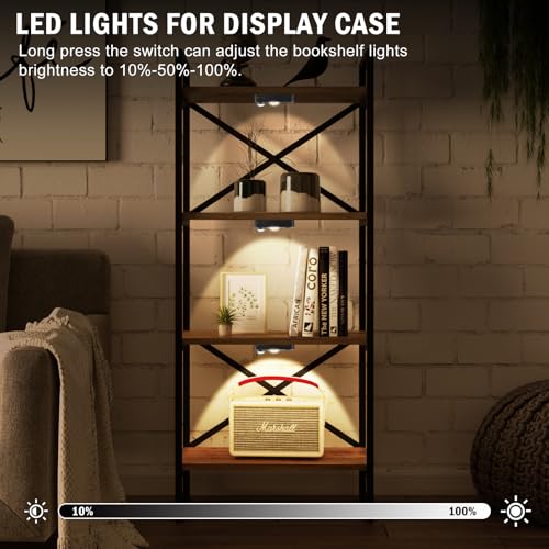 Image of Black Motion Sensor Night Light, Wireless Rechargeable Puck Lights for Cabinet, Dimmable Stick on LED Closet Lights, Warm White Motion Sensor Light Indoor(6 Pack)