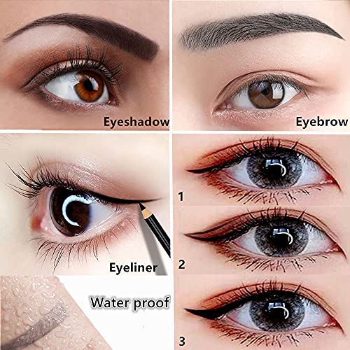Go Ho 6 PCS Eyebrow Eye Liner Pencil Set,Easy to Color Waterproof Eyebrow Pencil,Professional Long-lasting Eyeliner Makeup Brow Tint Pen,3 Colors(Black,Light Brown,Dark Brown) - Image 6