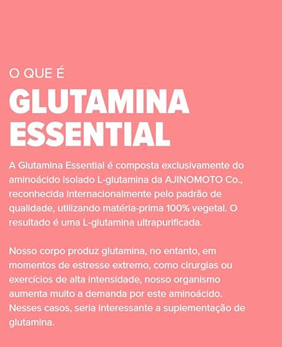 Glutamina Pura 600g (120 doses) - Essential Nutrition + Coqueteleira