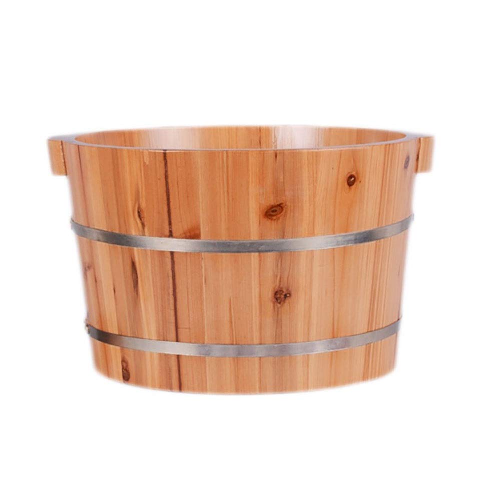 Cubo de madera para baño de pies, bañera para pies para remojar pies, bañera de hidromasaje, cubo de madera para pedicura, lavabo para pies para adultos, cubo para remojo de pies, muy fácil de usar,