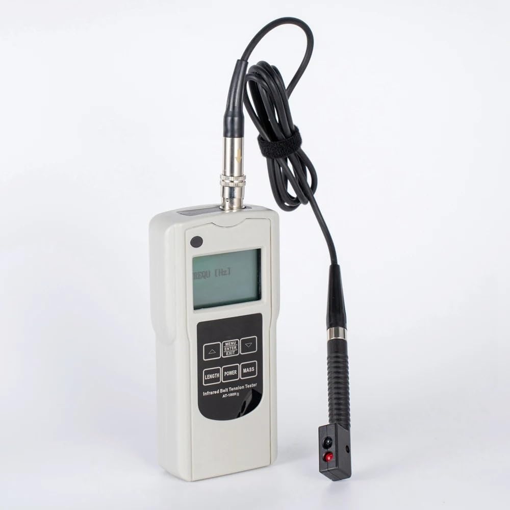 Tensiómetro de banda, AT-180H8, Tensiómetro de banda digital 10~800Hz, Tensiómetro de banda transportadora mecánico motorizado M, Kg/m, N