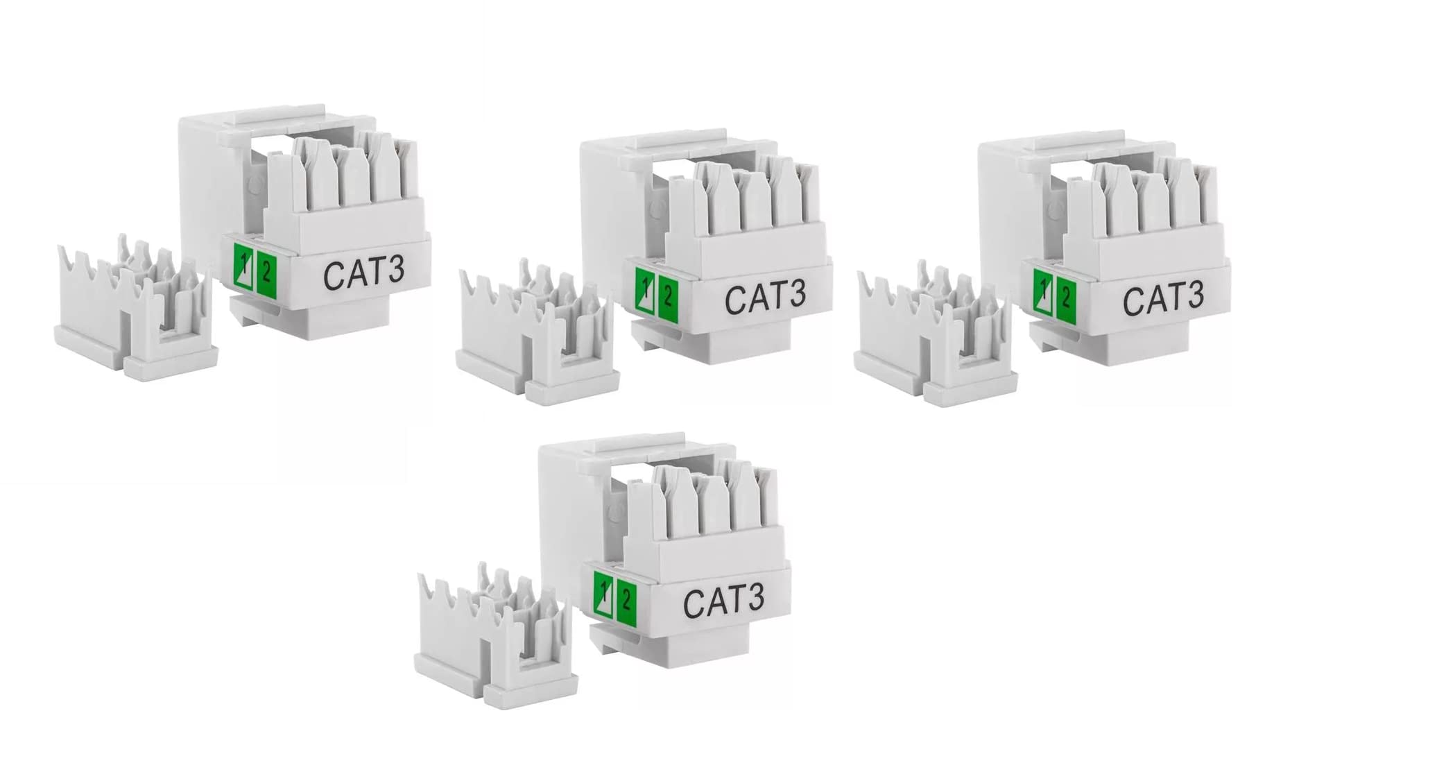 RIVER FOX® 5 Pieces CAT3 Telephone RJ11 6P4C Jack Phone Line Connector Coupler Phone Female to Female Telephone Jack Coupler, White-image-30