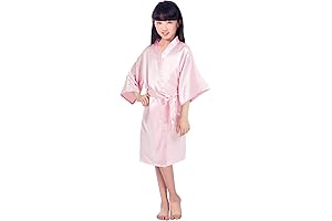 Girls Pink Satin Robe: Soft, Silky Girls Robes for Birthdays and Spa Days