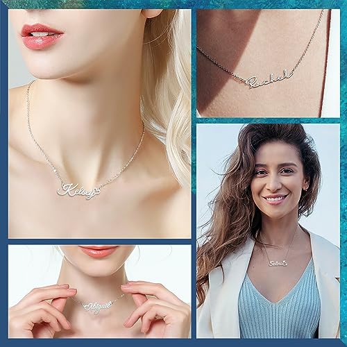 Cooljewelry COA_PDSS-CUSTOM-4 Personalized Heart Pendant 925 Sterling Silver Custom Name Necklace With Heart Symbol Necklace Jewelry Christmas Gift thumb #1