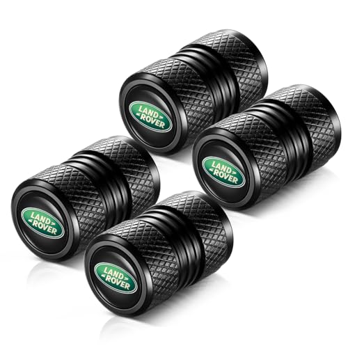 Image of Tire Valve Stem Caps, Compatible with Land Rover Series Stem Cap Universal Car Air Cover Car Accessories for Cars, SUV, Truck, Motorcycles 4pcs (Black)..